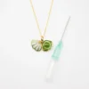 Green Shell Murano Aroma Necklace - Electric Lime | 925 Silver, Handmade | Energy & Healing - Image 5