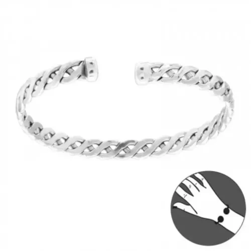 Elegant Silver Celtic Knot Bangle - Sterling Silver, Perfect Gift - Image 2