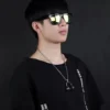 Black Stainless Steel Headphones Necklace | Stylish Men Pendant