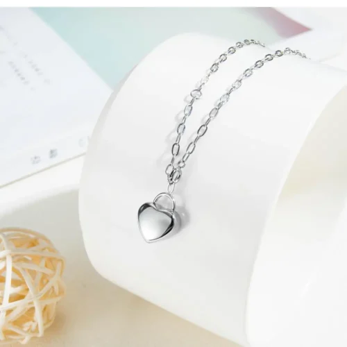 Elegant Stainless Steel Love Heart Necklace - Perfect Gift for Loved Ones - Image 5