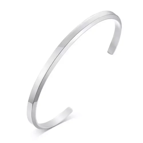 Elegant Stainless Steel Cuff Bracelet Perfect Gift Box Included - Image 3