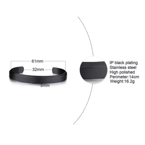 Elegant Stainless Steel Cuff Bracelet Perfect Gift Box Included - Image 8