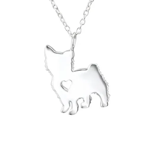 Elegant Sterling Silver Dog Pendant Necklace - Perfect Gift for Dog Lovers