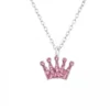 Kids Rose Crown Pendant Necklace - Sterling Silver | Elegant Gift Box Included