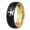 Tungsten Two Tone Yoga Ring - High-Quality, Scratch-Resistant, and Hypoallergenic