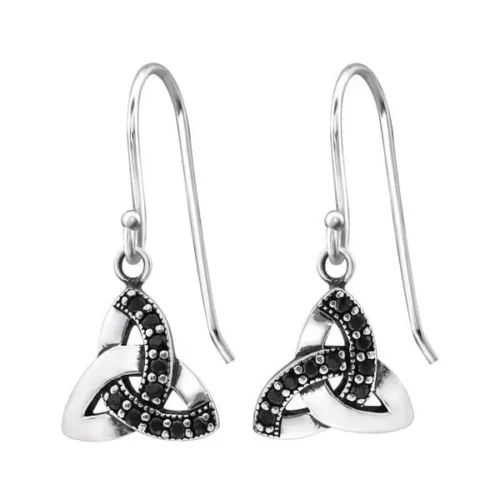 Elegant Sterling Silver Celtic Earrings - Intricate Design, Perfect Gift