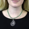 Elegant Solid Sterling Silver Pendant Necklace for Women - Boho Chic Vintage Style