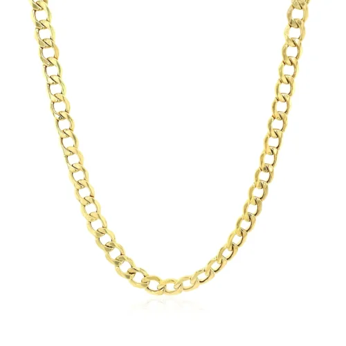 4.4mm 10k Yellow Gold Curb Chain - Elegant & Durable Jewelry - Image 3