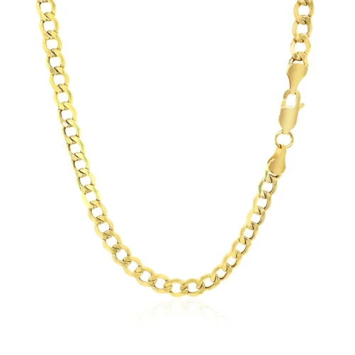 4.4mm 10k Yellow Gold Curb Chain - Elegant & Durable Jewelry