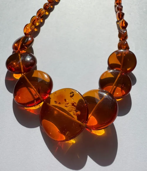 RAW Golden Amber Necklace - Natural Baltic Amber Jewelry - Image 6