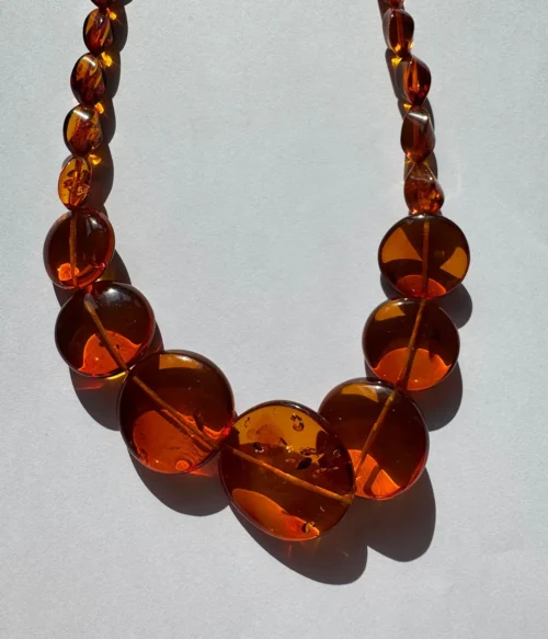 RAW Golden Amber Necklace - Natural Baltic Amber Jewelry - Image 7