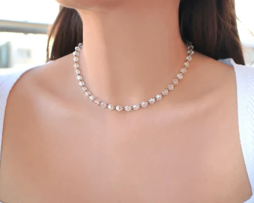 "Angelic" | 24K Clear Austrian Crystals Choker - Image 3