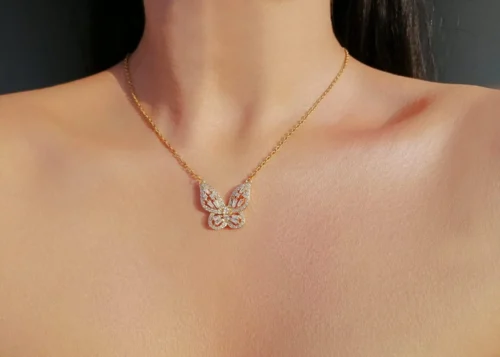 "Dreamy Butterfly" | 24K Pendant Necklace - Image 2