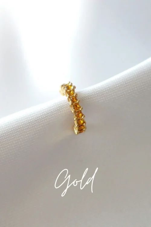 Rainbow Dust 18K Gold Ear Cuff | Hypoallergenic & Nickel-Free Jewelry - Image 7