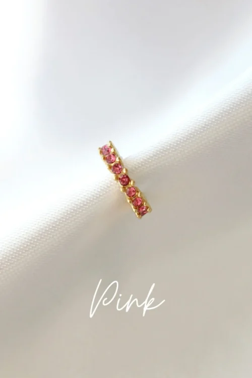 Rainbow Dust 18K Gold Ear Cuff | Hypoallergenic & Nickel-Free Jewelry - Image 6