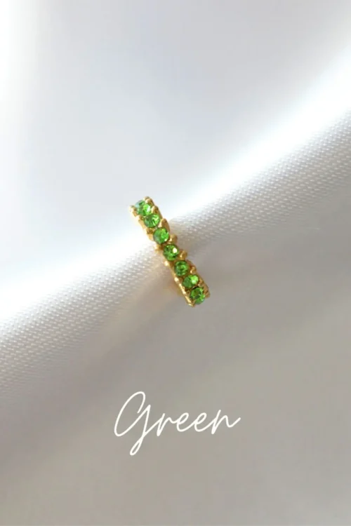 Rainbow Dust 18K Gold Ear Cuff | Hypoallergenic & Nickel-Free Jewelry - Image 4