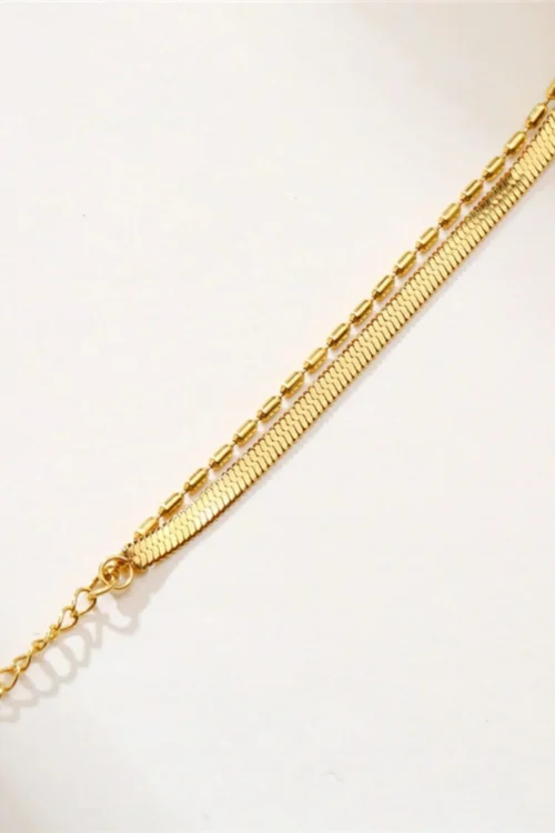 Flat Chain | 18K Two Layers Bracelet - Image 3