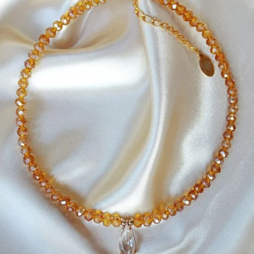 Champagne Party | 18K Gold Plated Choker with Austrian Crystals