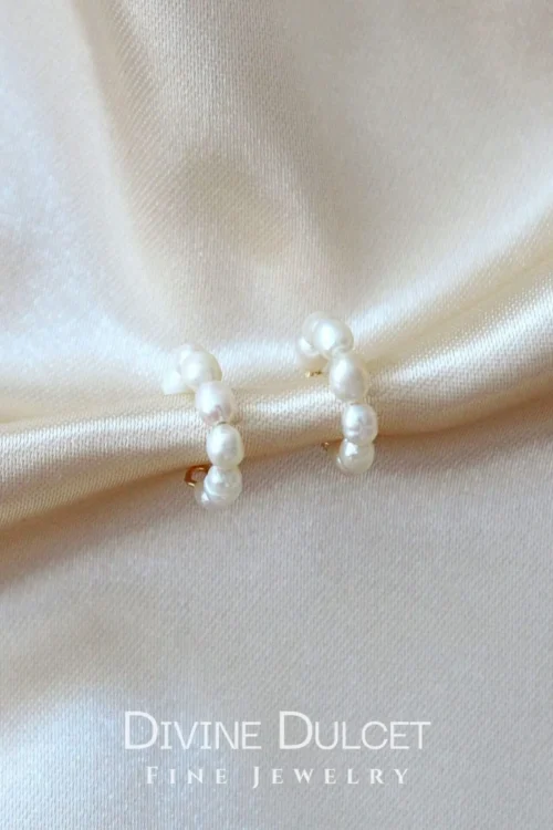 "Pearly Cuties" | 18K Freshwater Pearl Ear Cuffs (Pair) - Image 2