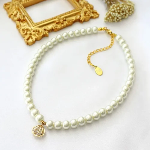 "Ocean Treasure" | 24K Czech Pearls Choker