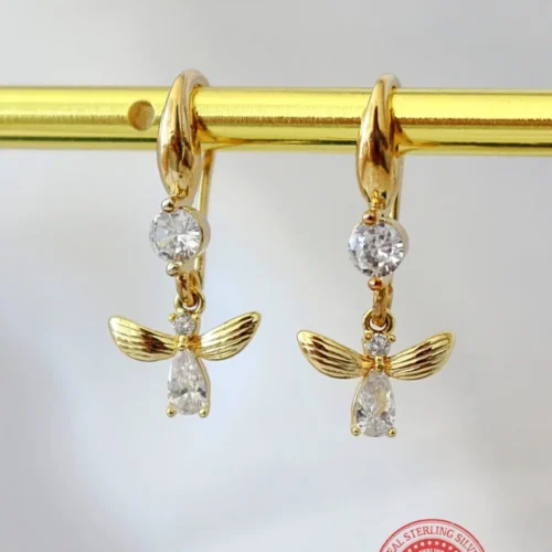 "Honey Bee" | 18K Hook Earrings