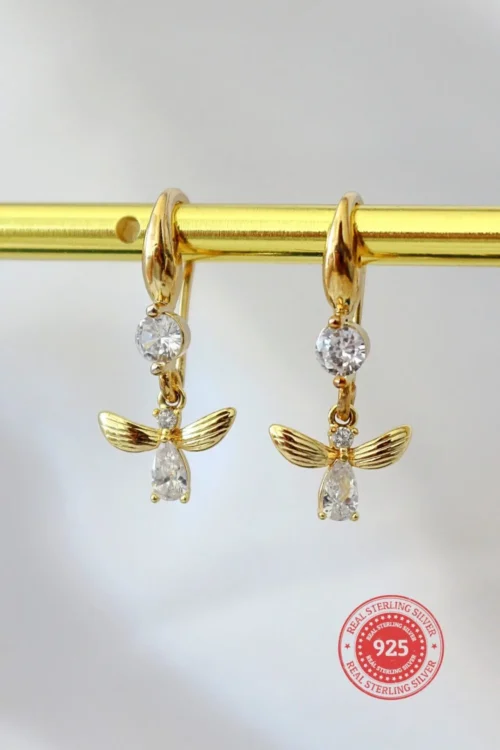 "Honey Bee" | 18K Hook Earrings