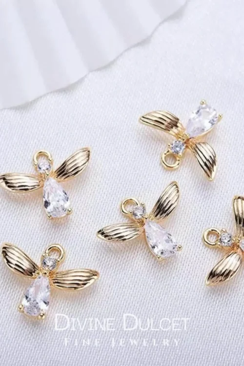 "Honey Bee" | 18K Hook Earrings - Image 5