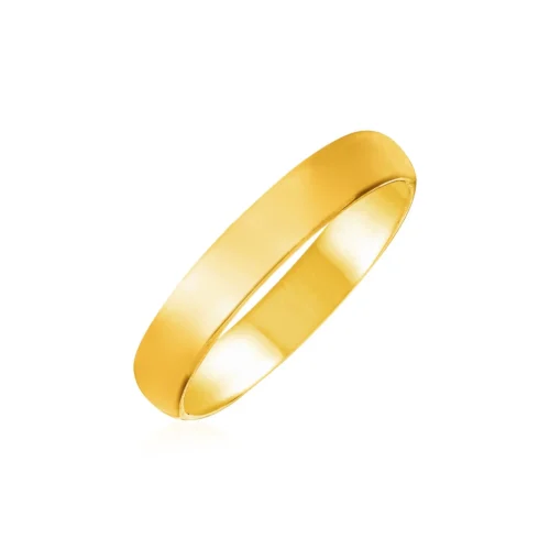 14k Yellow Gold 4mm Comfort Fit Wedding Band | Elegant and Timeless