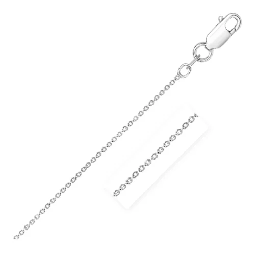 Elegant Sterling Silver Rhodium Plated 2.1mm Round Cable Chain Necklace - 925 Silver, Lobster Clasp, Multiple Lengths