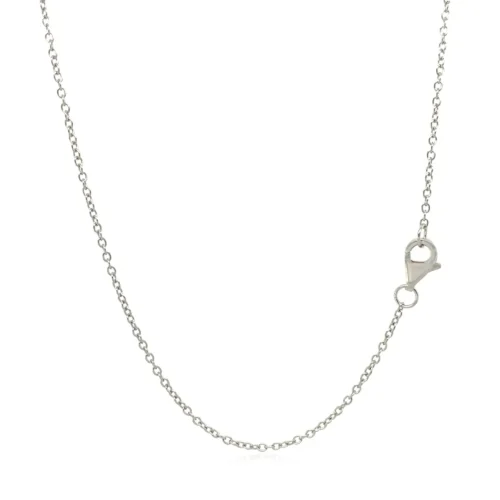 Elegant Sterling Silver Palm Tree Necklace with Sparkling Cubic Zirconias - 18 Inch Cable Chain, Lobster Clasp - Image 3