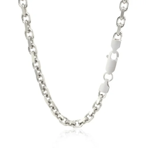 Sterling Silver Rhodium Plated Anchor Chain (4.5 mm) - Image 3