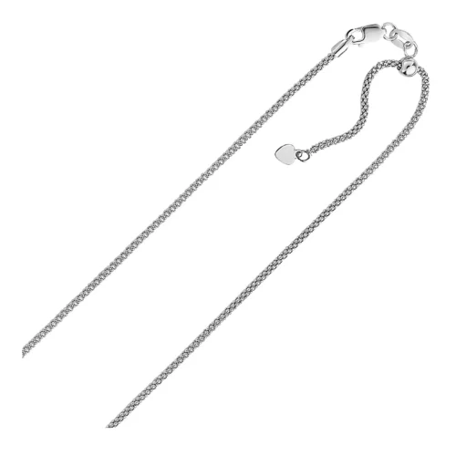 Elegant Sterling Silver 0.8mm Adjustable Popcorn Chain - Perfect for Any Occasion