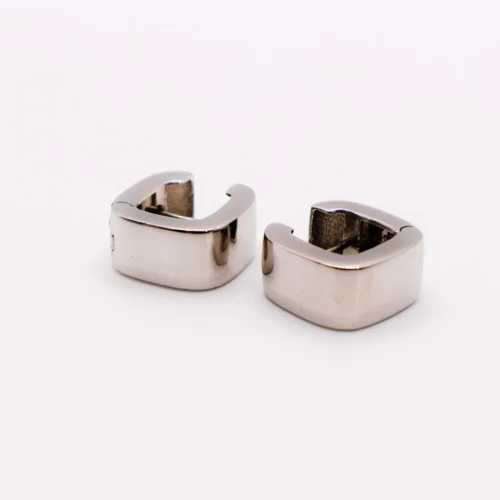 Italian Sterling Silver Square Hoop Earrings - Modern Elegance, Everyday Wear