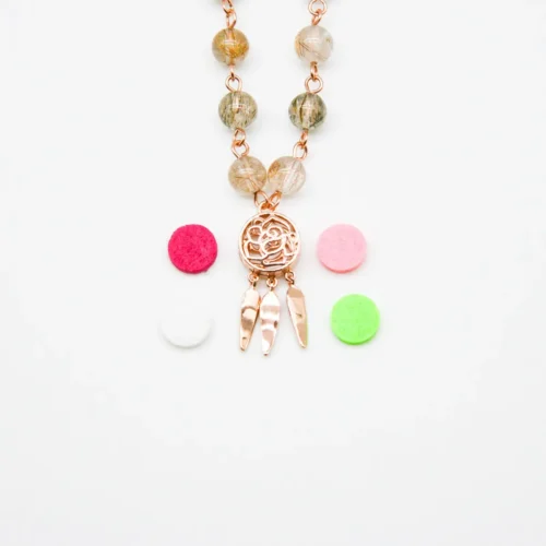 Rose Aroma Necklace | Energy & Healing | Diffusing on the go - Image 5