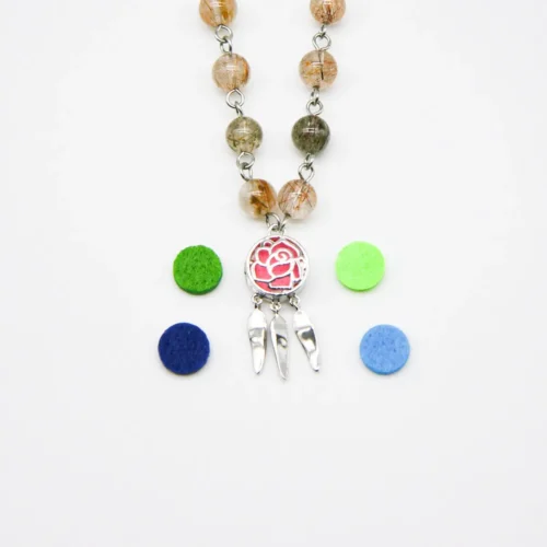 Rose Aroma Necklace | Energy & Healing | Diffusing on the go - Image 12