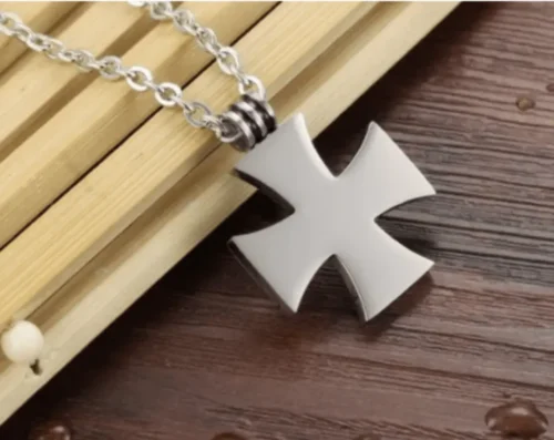 Steel Cross Necklace for Men - Image 3