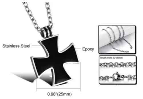 Steel Cross Necklace for Men - Image 4