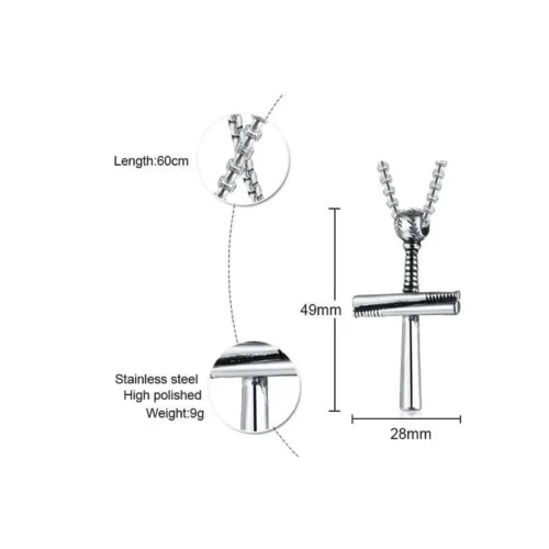 Stainless Steel Baseball Cross Christian Faith Necklace - Elegant & Durable Gift for Him - Image 5
