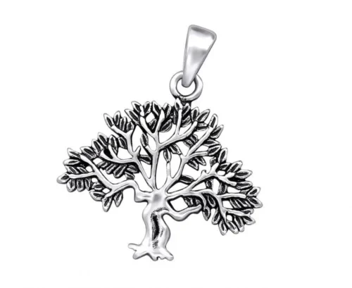 Sterling Silver Tree of Life Pendant Necklace - Image 2