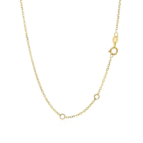 Elegant 14k Yellow Gold 17 inch Necklace with Round Onyx - Classic Style - Image 10