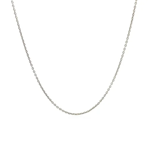 Elegant 14k White Gold Round Cable Link Chain 1.1mm - Perfect for Any Occasion