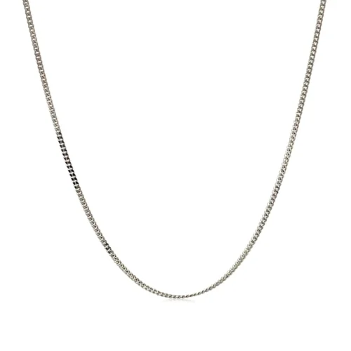 10k White Gold Gourmette Chain 1.0mm - Elegant & Durable Jewelry for All Occasions - Image 6
