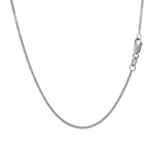 10k White Gold Gourmette Chain 1.0mm - Elegant & Durable Jewelry for All Occasions - Image 4