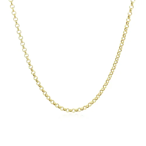 Elegant 10k Yellow Gold Rolo Chain - 1.9mm Classic Necklace - Image 41