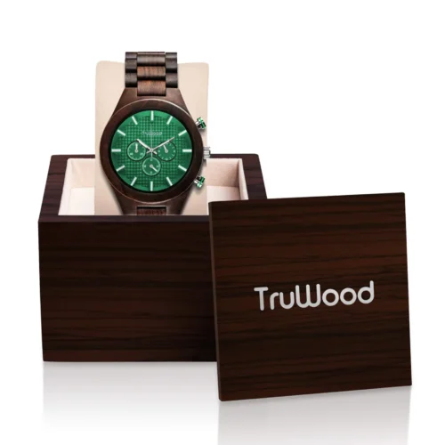 TruWood Ranger - Modern Watch with Green Chronograph Dial - Image 8