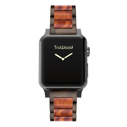Everyday Band - Red | Natural Two Tone Wood Apple Watch Band