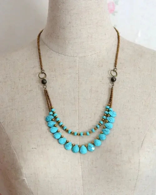 Turquoise Choker Necklace - Image 3