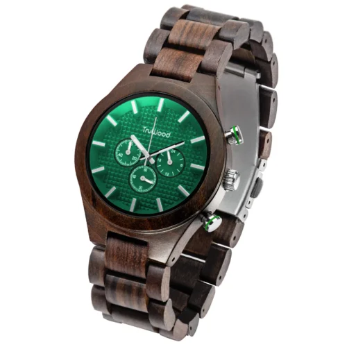 TruWood Ranger - Modern Watch with Green Chronograph Dial - Image 2