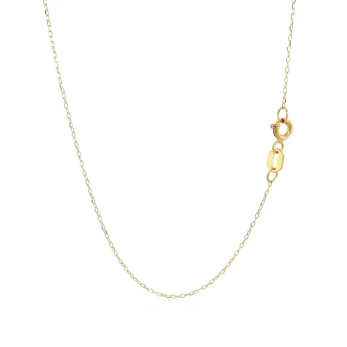 14k Yellow Gold Necklace with Cat Symbol in Mother of Pearl