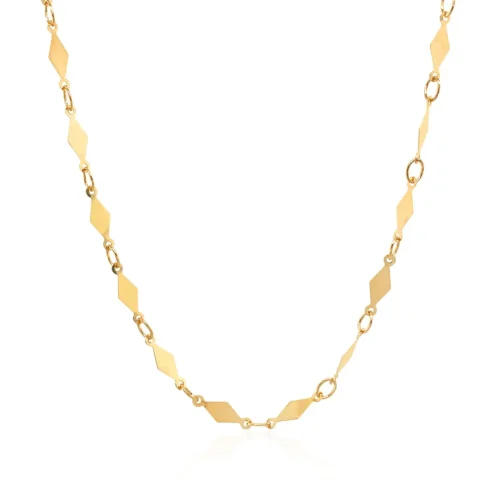 14K Yellow Gold Polished Diamond Motif Chain (3.0mm) - Image 12